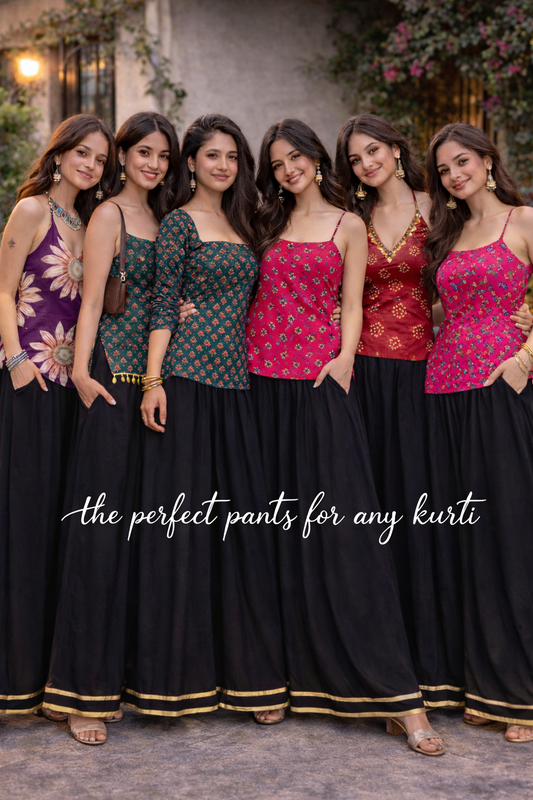 Black Sharara Pants