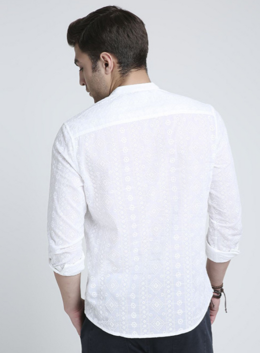 White Embroidered Kurta