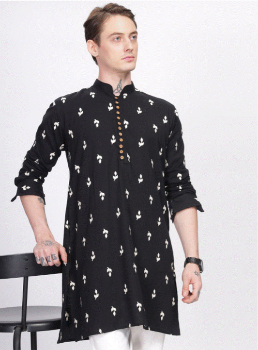 Midnight Petal Kurta