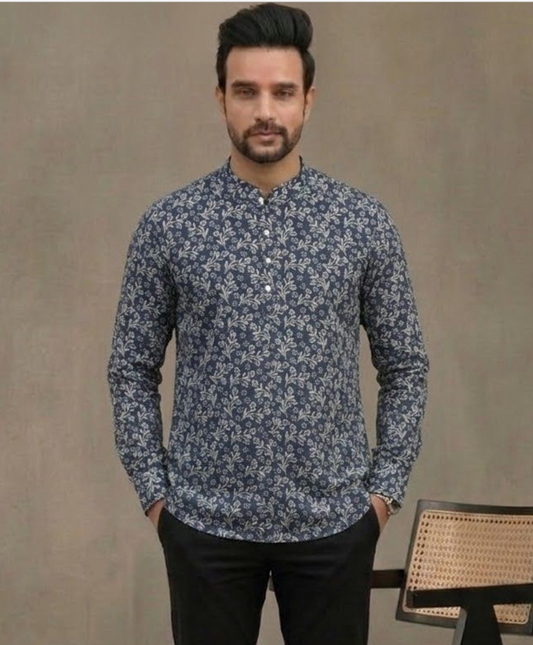 Indigo Floral Kurta