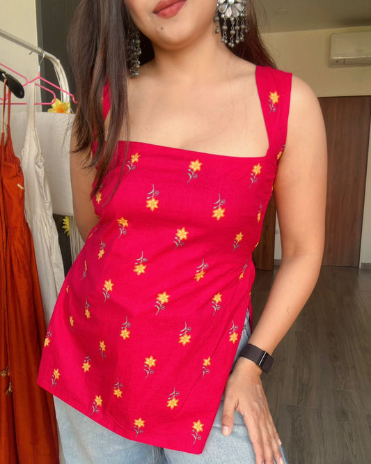 Cherry Dot Kurti