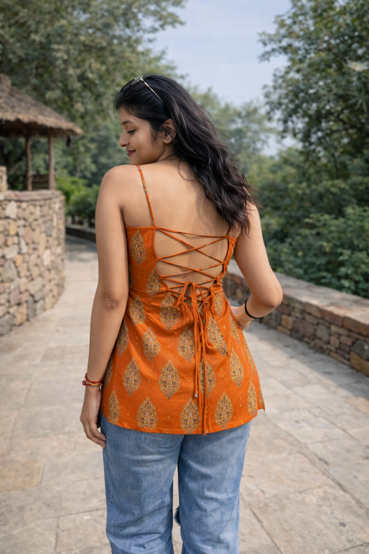 Sunset Backless Kurti