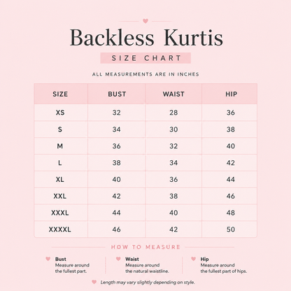 Ivory Pink Blossom Backless Kurti 🌷