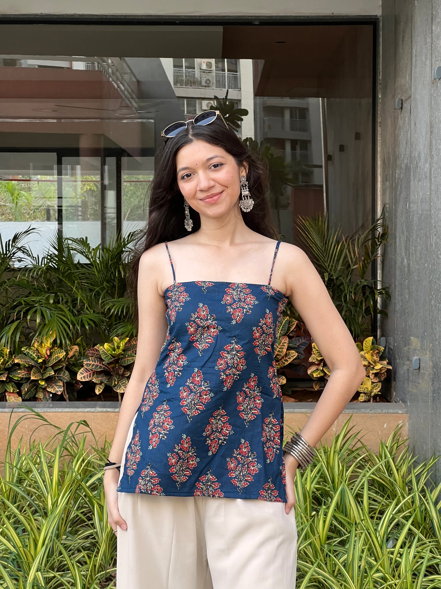 Midnight Fleur Backless Kurti