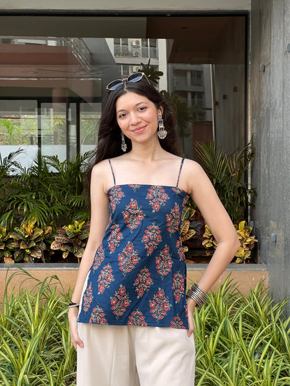 Midnight Fleur Backless Kurti