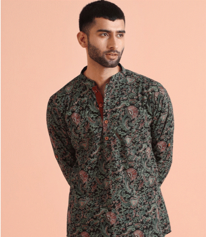 Emerald Paisley Kurta