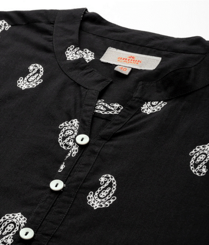 Black Paisley Kurta