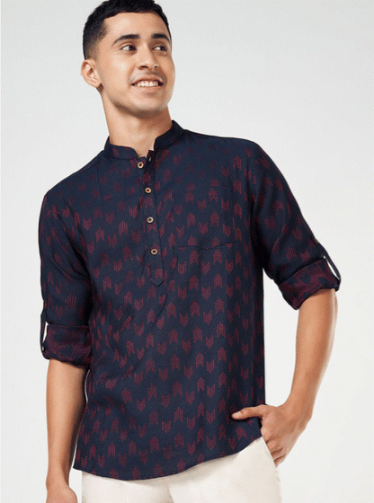 Navy Riwaaz Kurta