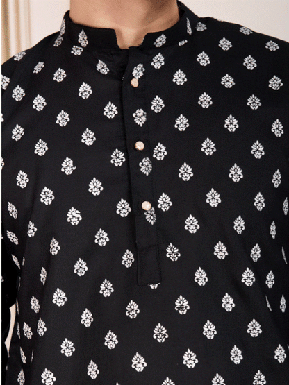 Black Zariya Kurta