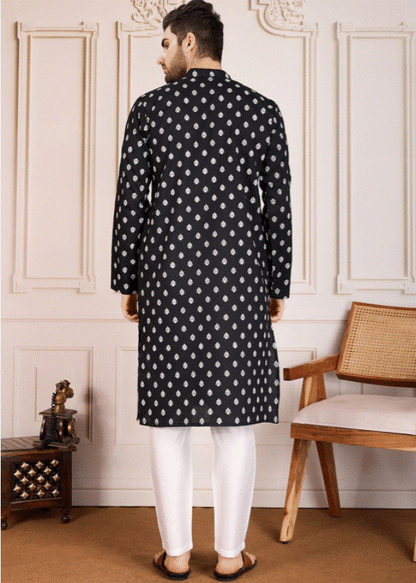 Black Zariya Kurta