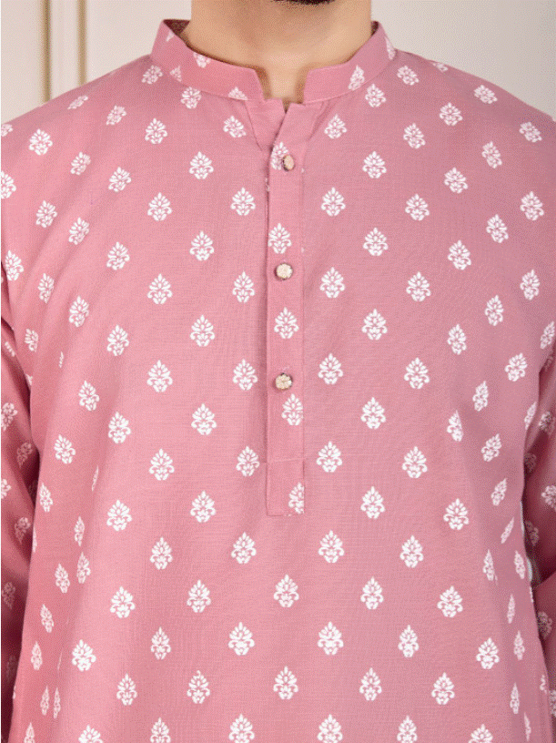 Pink Zariya Kurta