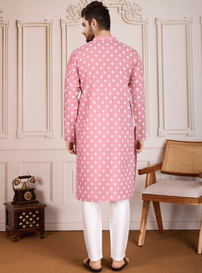 Pink Zariya Kurta