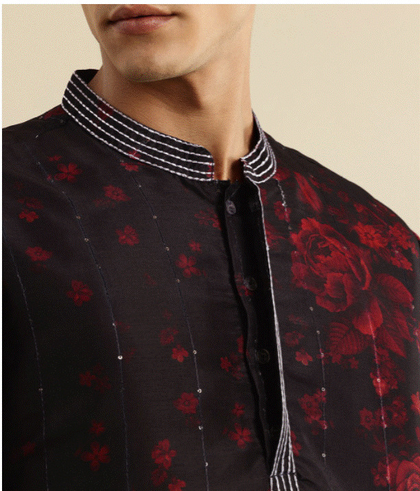 Floral Printed Jashn Kurta