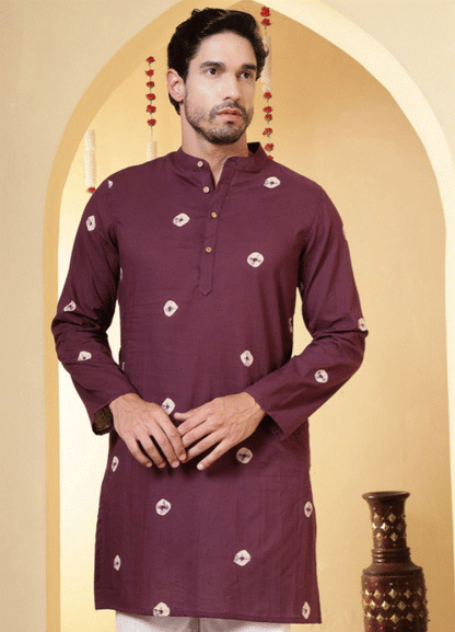 Burgundy Kurta