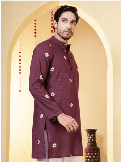 Burgundy Kurta