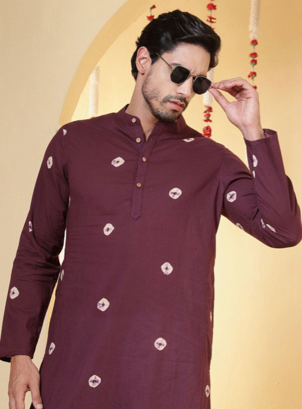 Burgundy Kurta