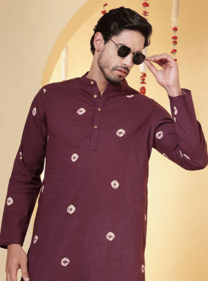 Burgundy Kurta