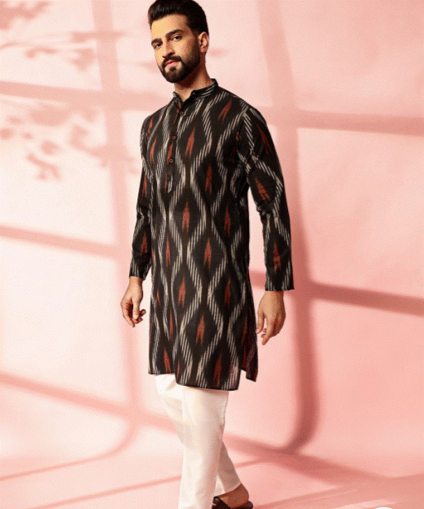 Midnight Tribal Kurta