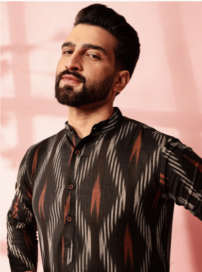 Midnight Tribal Kurta
