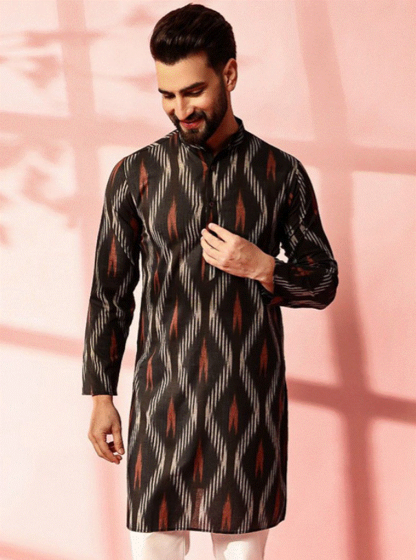 Midnight Tribal Kurta