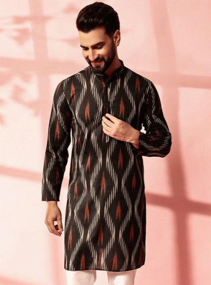 Midnight Tribal Kurta