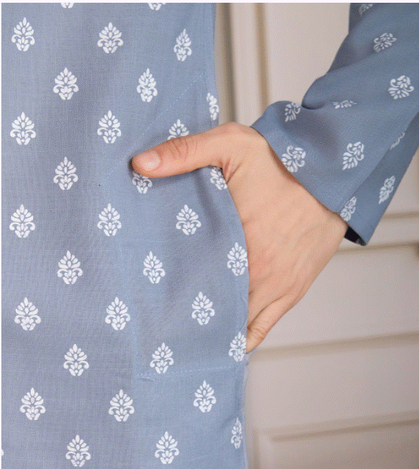 Light Grey Zariya Kurta