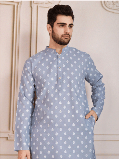 Light Grey Zariya Kurta