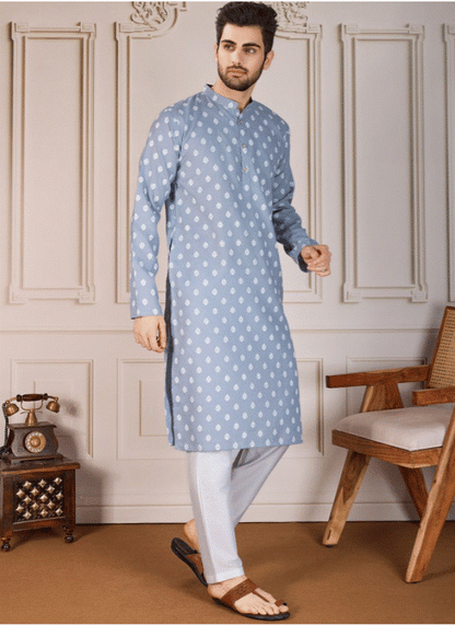 Light Grey Zariya Kurta