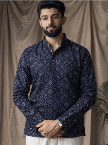 Black Printed Kurta