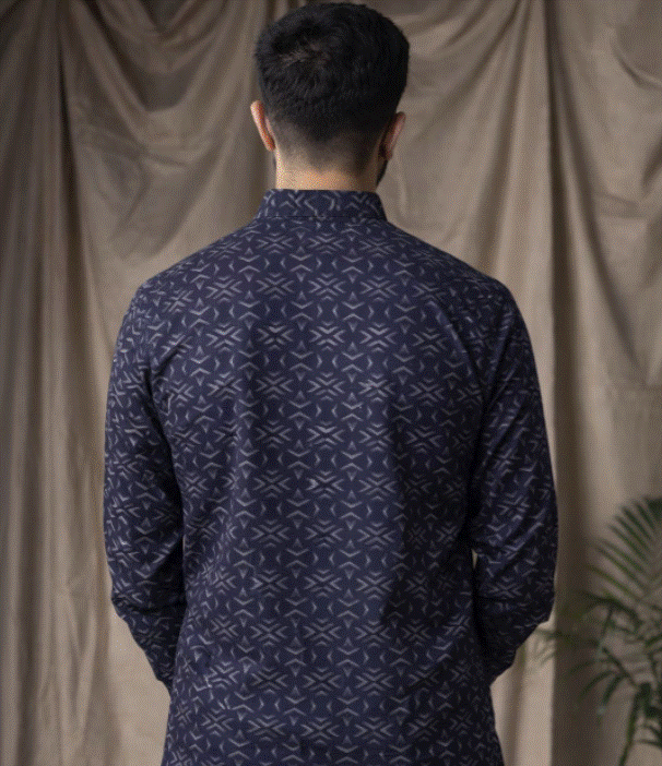 Black Printed Kurta