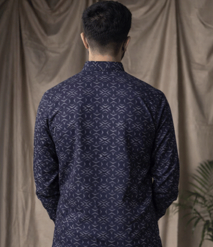 Black Printed Kurta