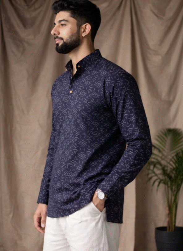 Black Printed Kurta
