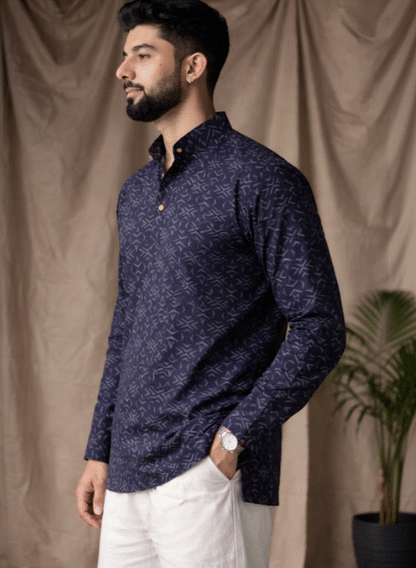 Black Printed Kurta