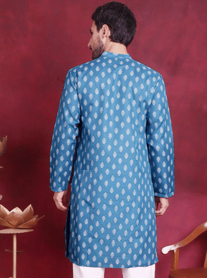 Azure Print Kurta