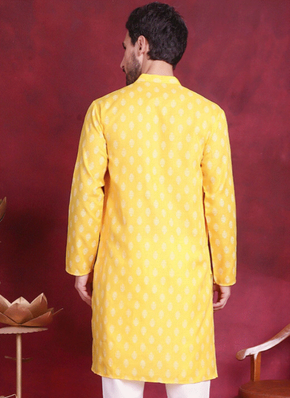 Yellow Zariya Kurta