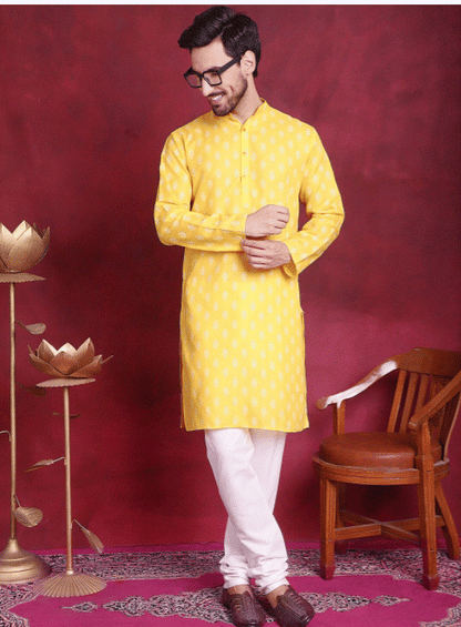 Yellow Zariya Kurta