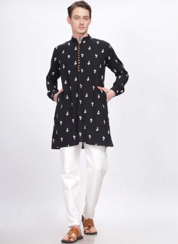 Midnight Petal Kurta