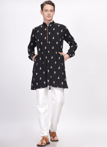 Midnight Petal Kurta