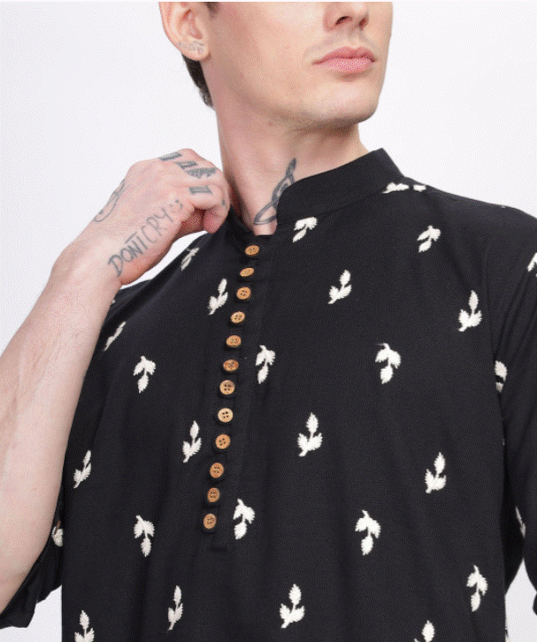 Midnight Petal Kurta