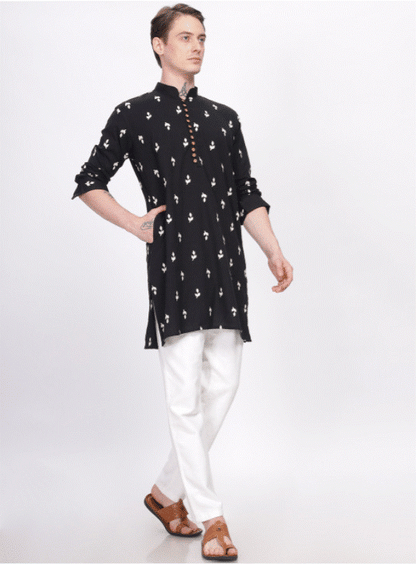 Midnight Petal Kurta