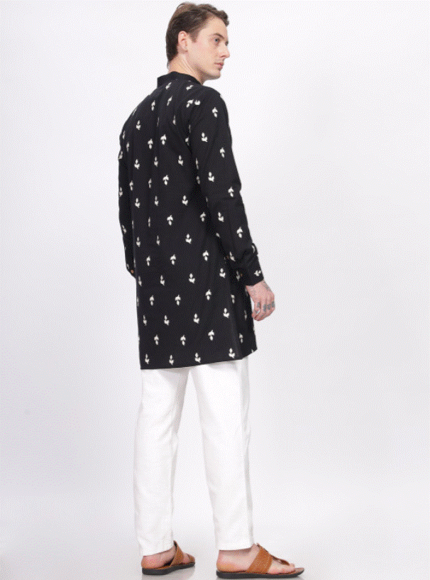 Midnight Petal Kurta