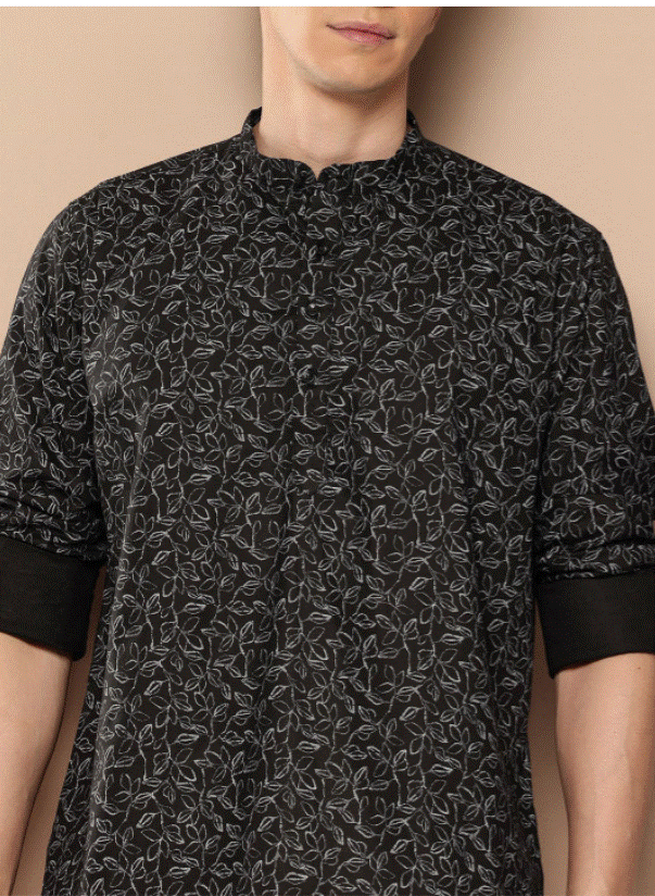 Black Botanica Kurta