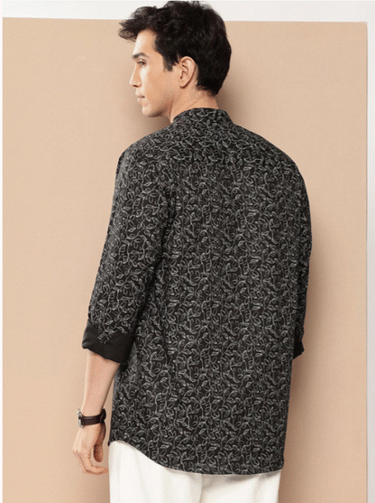 Black Botanica Kurta
