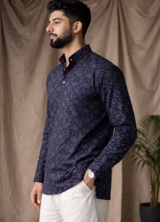 Black Printed Kurta