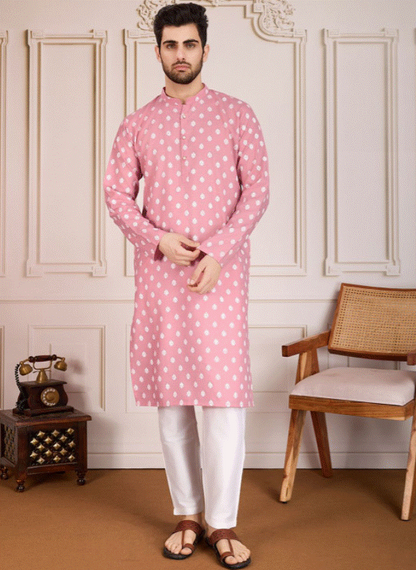 Pink Zariya Kurta