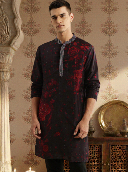 Floral Printed Jashn Kurta