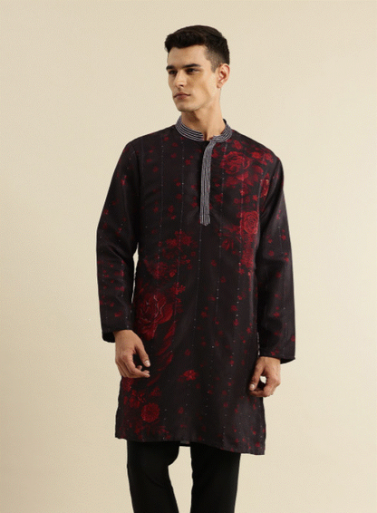 Floral Printed Jashn Kurta