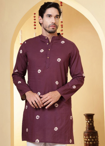 Burgundy Kurta