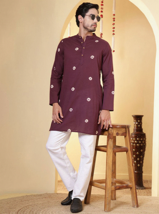 Burgundy Kurta