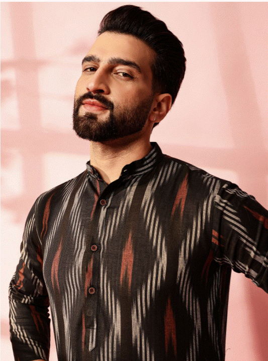 Midnight Tribal Kurta